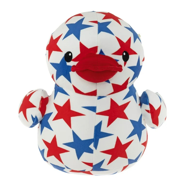 Summer 14 inch Quakerz Red, White and Blue Star Duck Plush Toy , Way to Celebrate | Walmart (US)