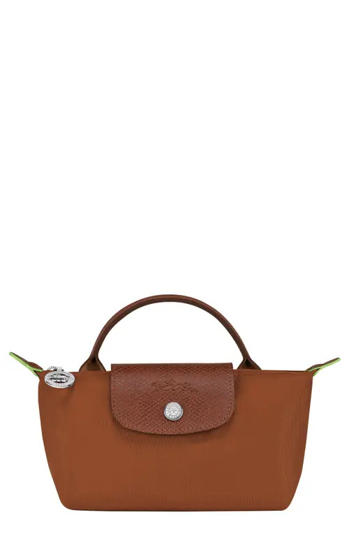 Longchamp Le Pliage Recycled Canvas Cosmetics Case in Cognac at Nordstrom | Nordstrom