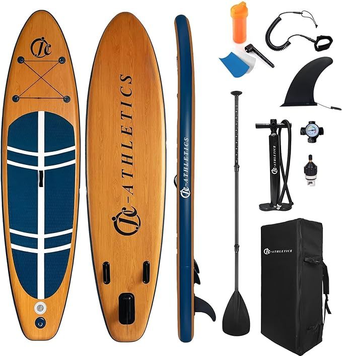 JC-ATHLETICS Inflatable Stand Up Paddle Board (6 Inches Thick), ISUP Package W/Premium SUP Access... | Amazon (US)