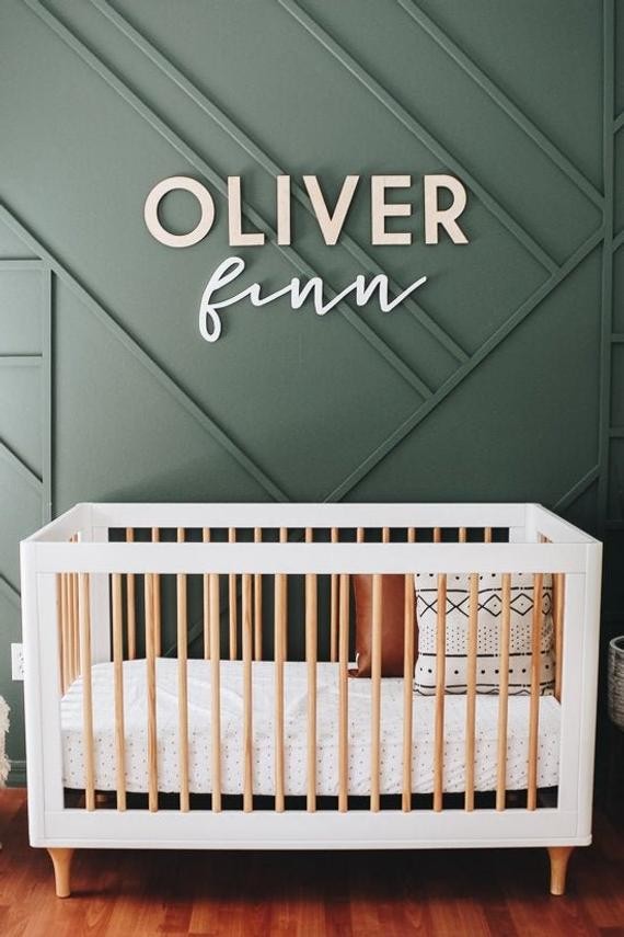 Freestanding Wooden Name Sign for Nursery  3D Nursery Name | Etsy | Etsy (US)