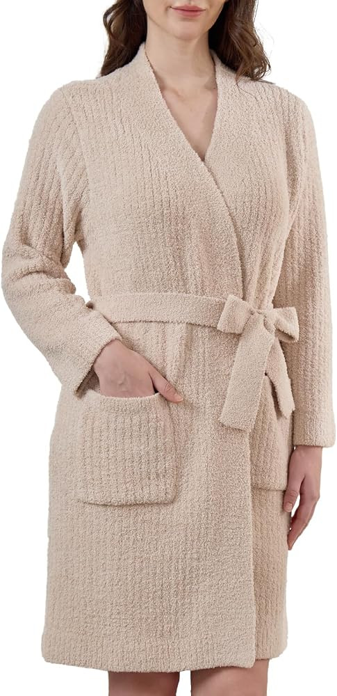 Snuggle Sac Ultra Soft Ribbed Robes for Women with Pockets | Amazon (US)