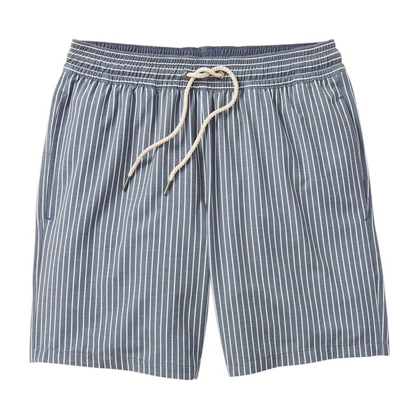 Men's Bayberry Swim Trunk, Dark Denim Stripe | Maisonette