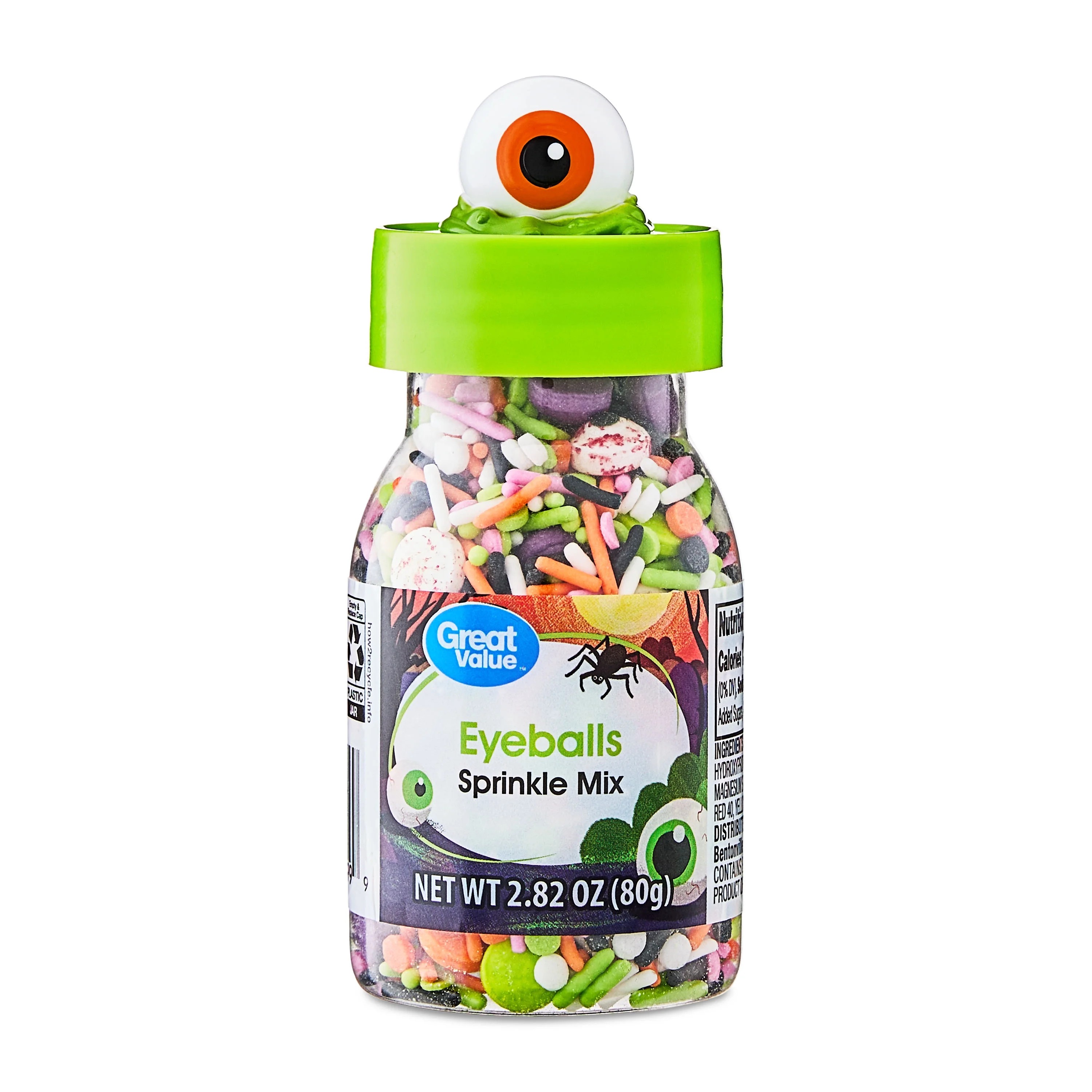 Great Value Eyeball Sprinkles, Multicolor, 2.82oz | Walmart (US)