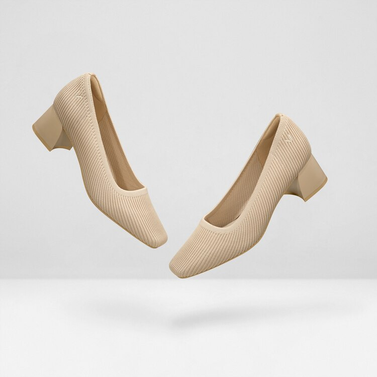 Square-Toe Chunky Heels | VIVAIA
