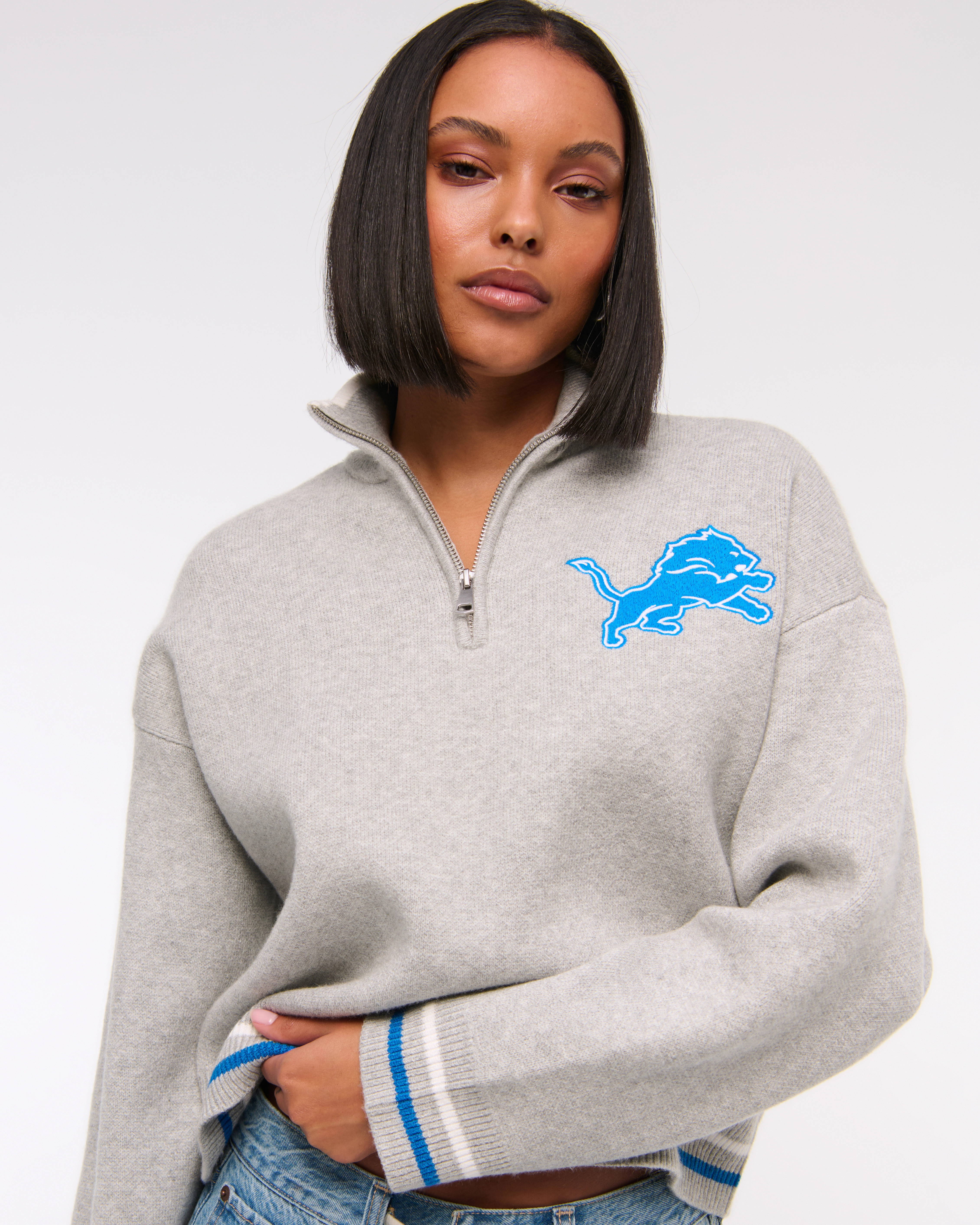 Detroit Lions LuxeLoft Half-Zip | Abercrombie & Fitch (US)