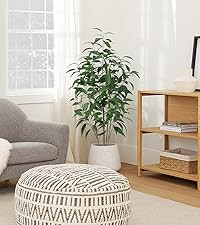 Artificial Bird of Paradise Plants 6 Ft Fake Tropical Palm Tree with 13 Trunks in Pot and Woven S... | Amazon (US)