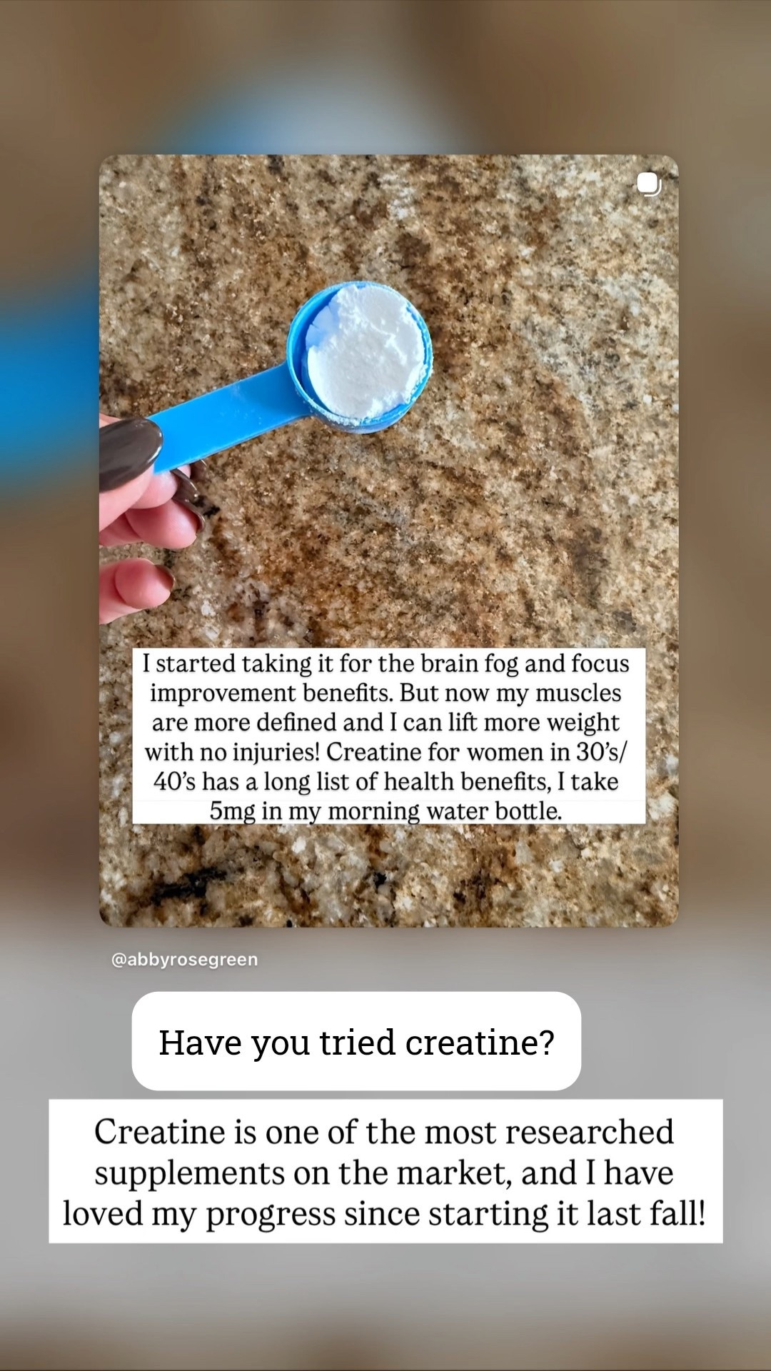 Creatine is one of the most researched supplements on the market, and I have loved my progress since starting it last fall!