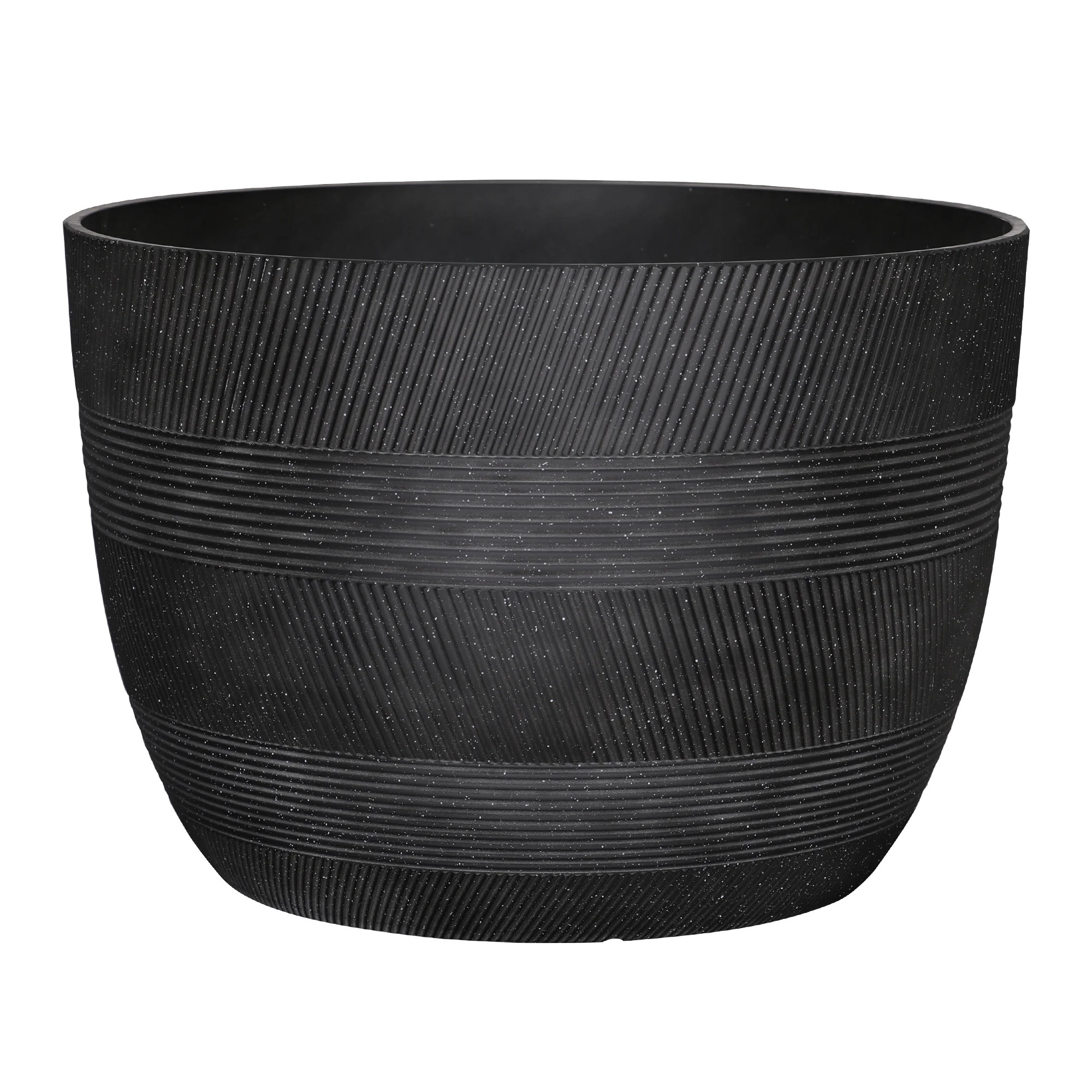 Better Homes & Gardens Hannah Black Resin Planter, 19.9in x 19.9in x 13.7in | Walmart (US)