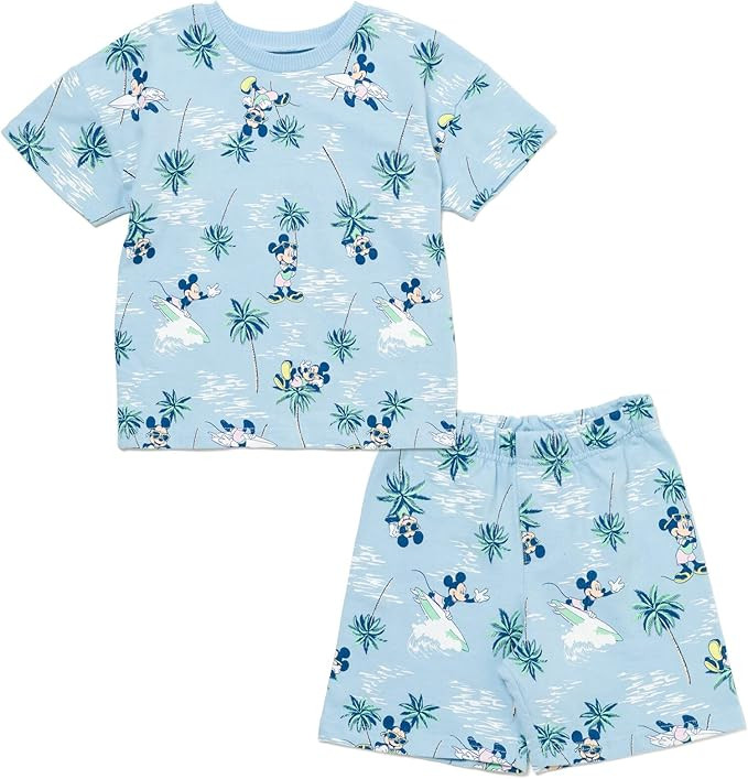 Disney French Terry T-Shirt and Shorts Outfit Set Infant to Big Kid Sizes (12 Months - 18-20) | Amazon (US)