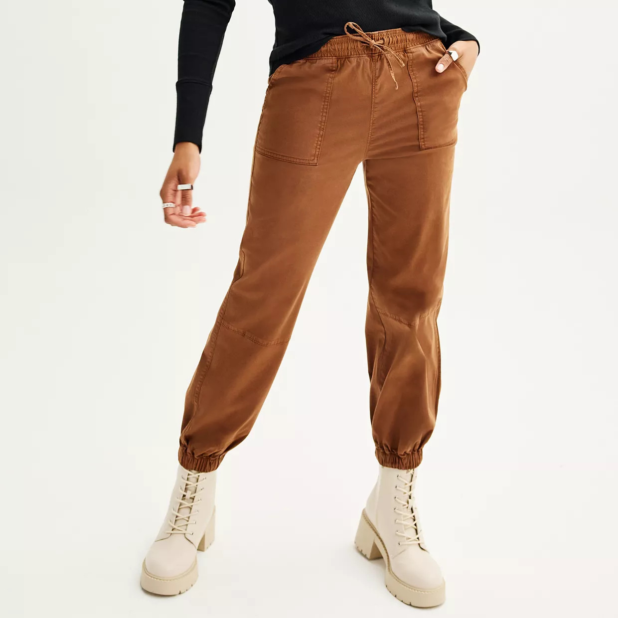 Juniors SO® High Rise Utility Jogger | Kohl's