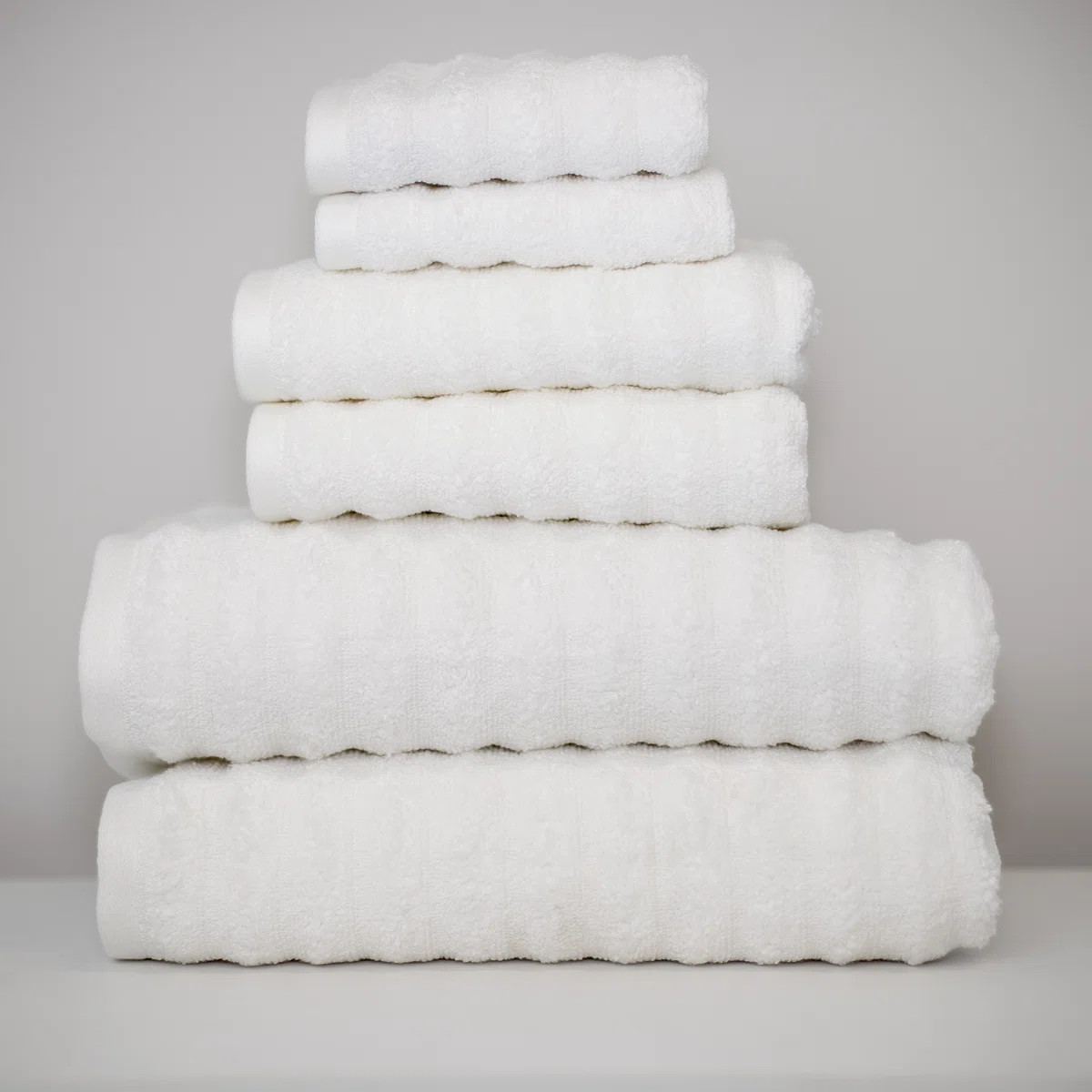 Modern Threads Spa Collection 6-Piece Ultra Soft Quick-Dry 550GSM 100% Combed Cotton Wavy Towel S... | Wayfair North America