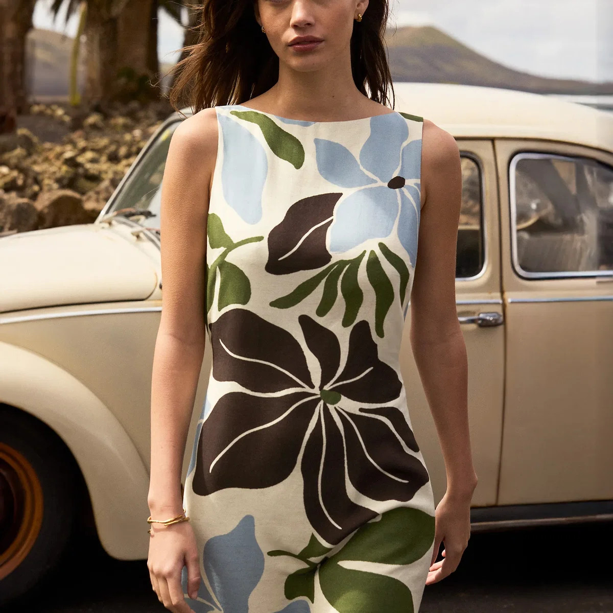 Petite Capri Floral Print Mini Dress | Ro&Zo