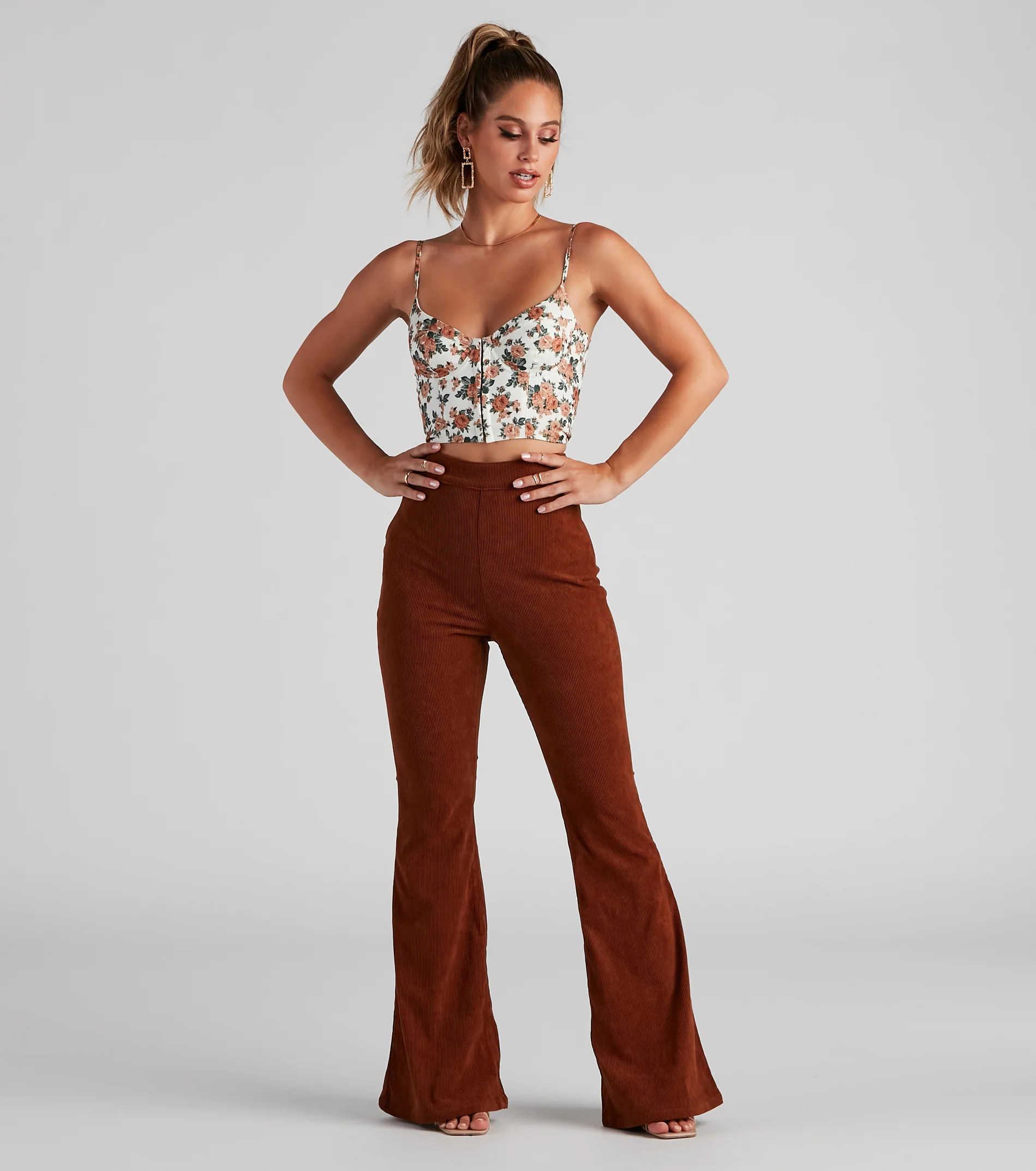 Break The Record Corduroy Flare Pants | Windsor Stores