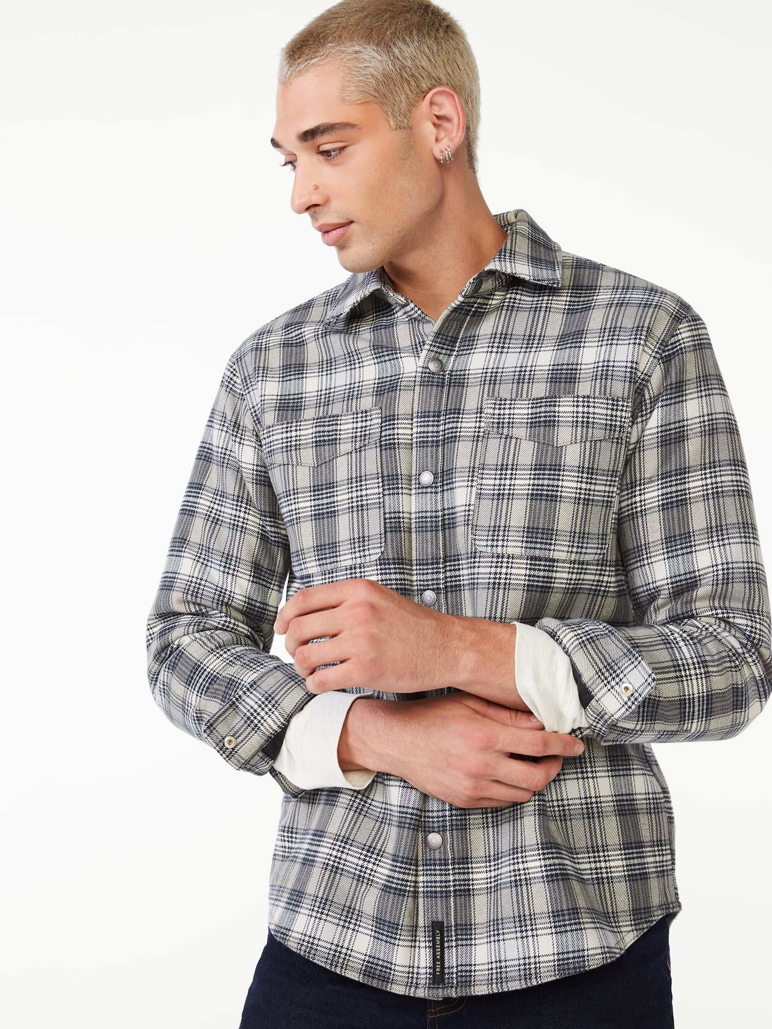 Free Assembly Men's CPO Shirt Jacket - Walmart.com | Walmart (US)