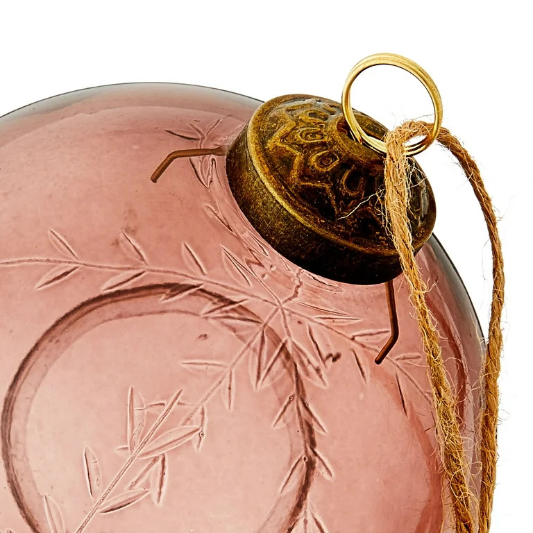 4 Count Brown Etched Snowflake Christmas Ball Ornaments, 4", by Holiday Time | Walmart (US)