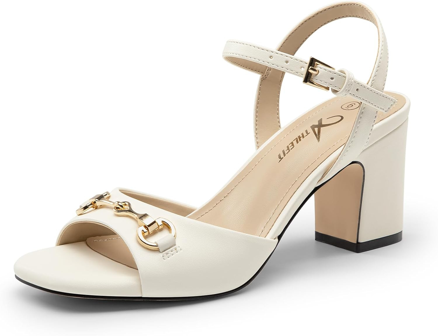 Athlefit Chunky Block Heels for Women Open Toe Ankle Strap Heeled Sandals | Amazon (US)