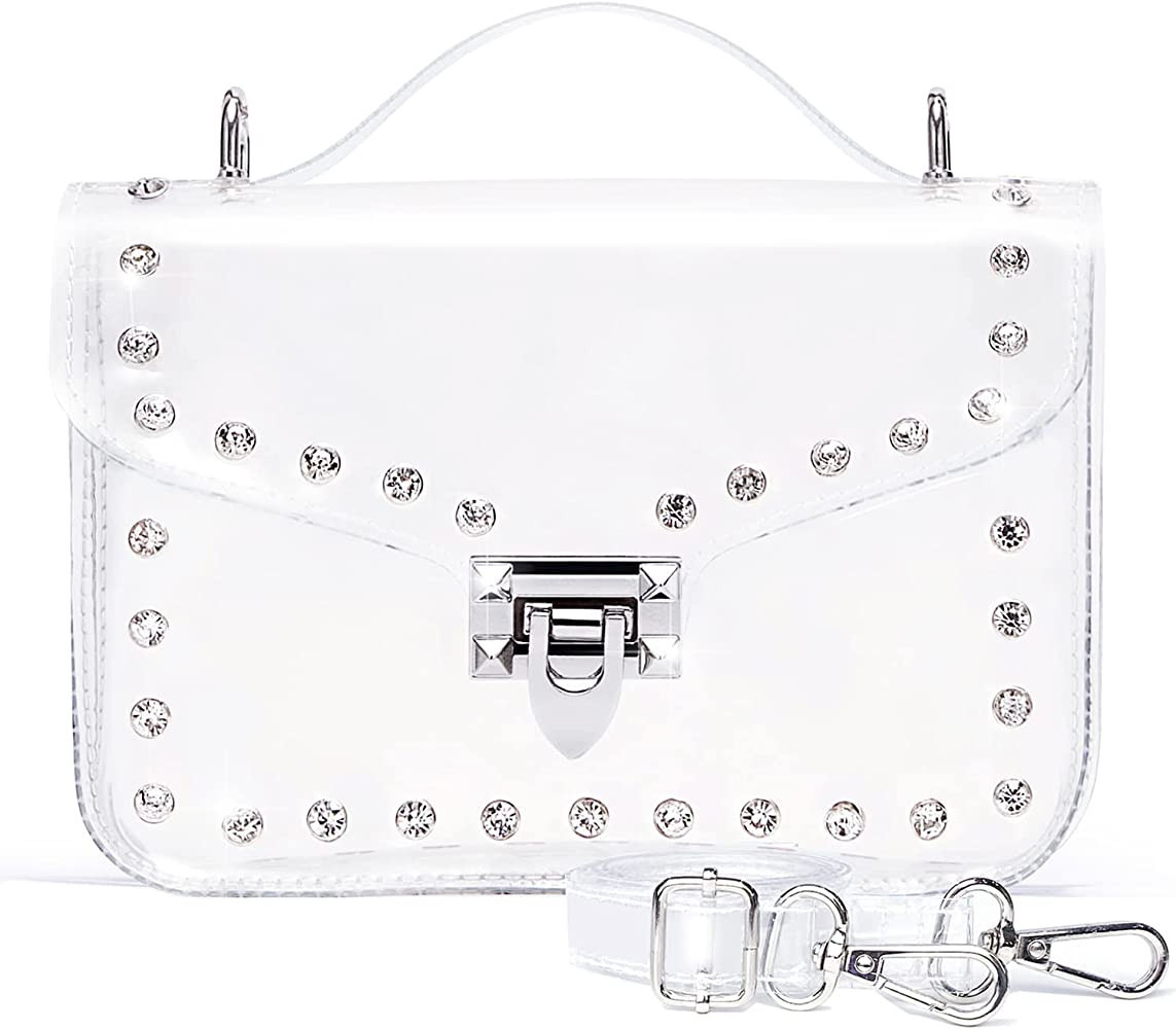 OllarKt Clear Purses For Women, Small Clear Clutch Purse Clear Crossbody Bag Stadium Approved Sil... | Amazon (US)