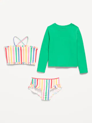 Printed Rashguard and Bikini Swim Set for Toddler Girls | Old Navy (US)