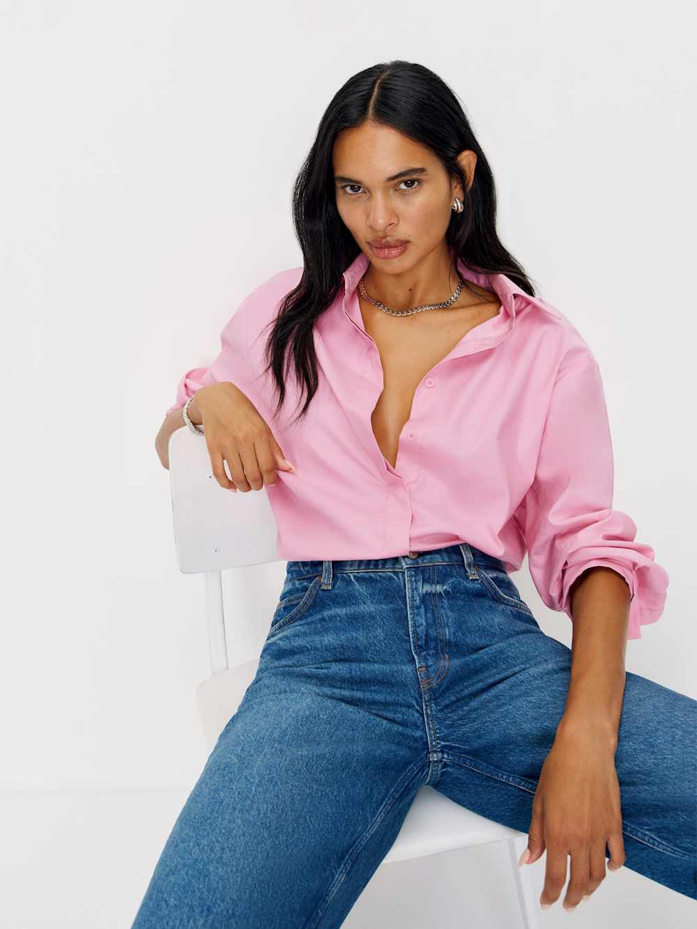 Andy Oversized Shirt | Reformation (Global)
