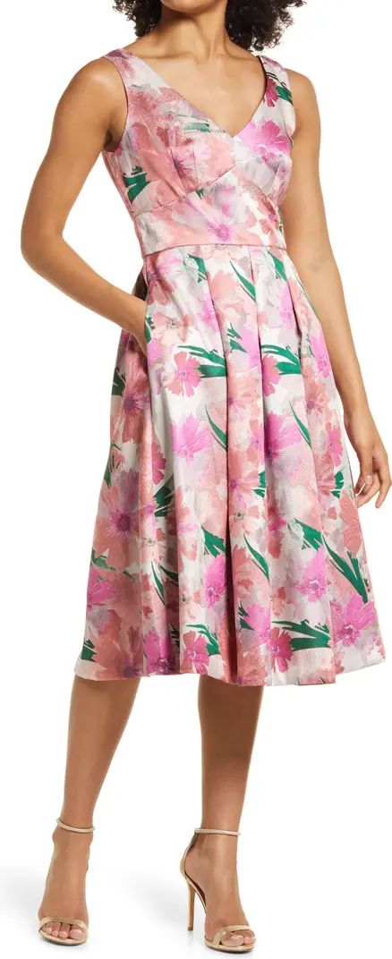 Eliza J Floral Sleeveless Fit & Flare Dress | Nordstrom | Nordstrom
