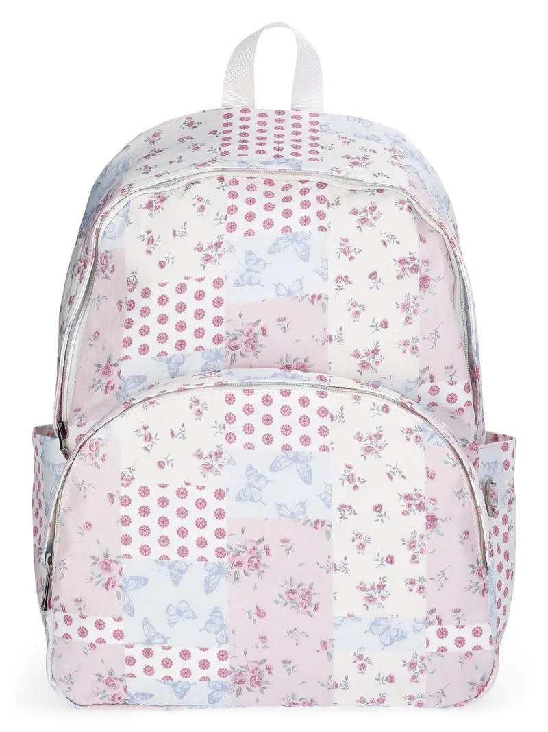 No Boundaries Women's 17" Dome Backpack, Pastel Patchwork | Walmart (US)
