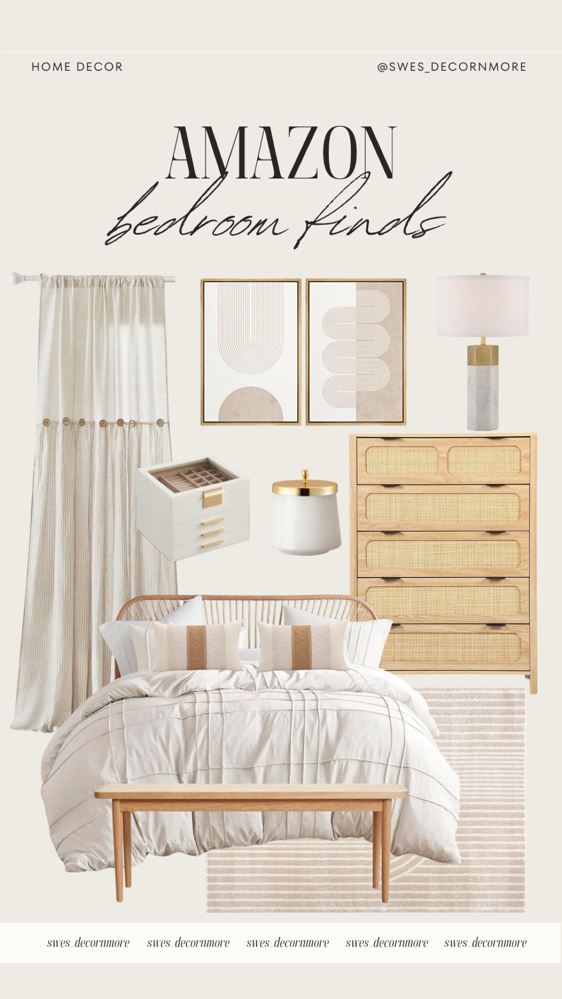 These bedroom finds from Amazon gives off a beach vibe! It fells fresh and airy and would be great for a summer styled bedroom! 

#LTKHome #LTKSeasonal #LTKStyleTip