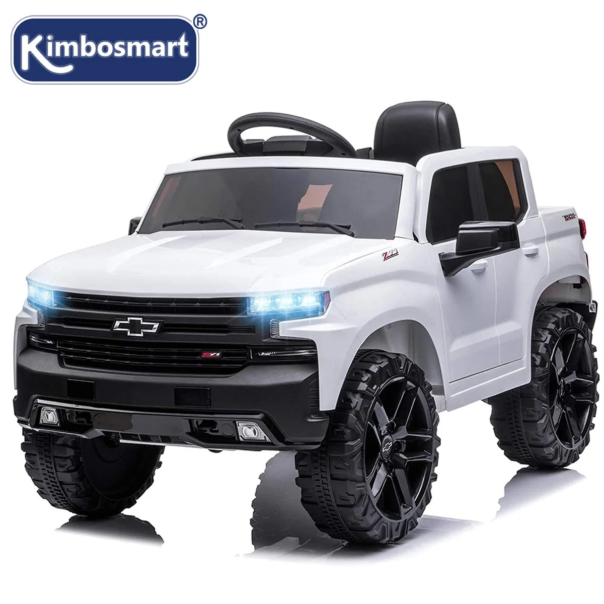 Licensed Chevrolet Silverado 12V Electric Ride on Toy Car for Kids, with Remote Control, LED Ligh... | Walmart (US)