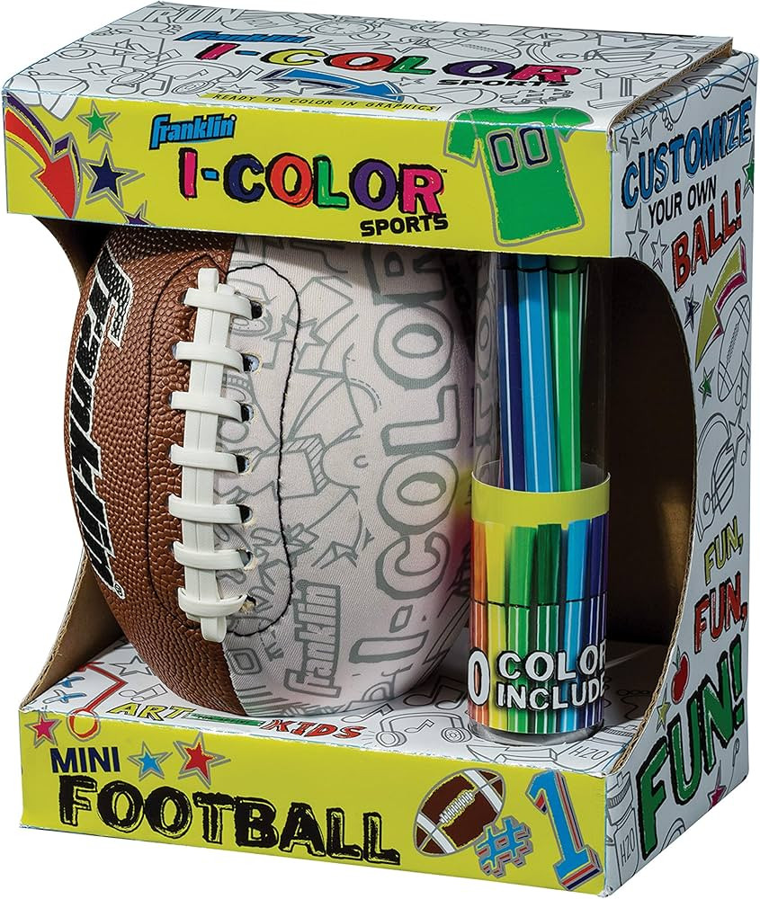 Franklin Sports iColor Kids Mini Football or Soccer Ball- Custom Color Youth Junior Ball with Mar... | Amazon (US)