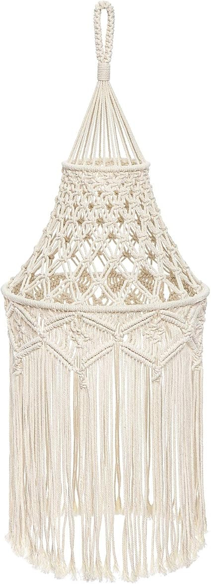 Mkono Macrame Lamp Shade Boho Hanging Pendant Light Cover Modern Office Bedroom Living Room Nurse... | Amazon (US)