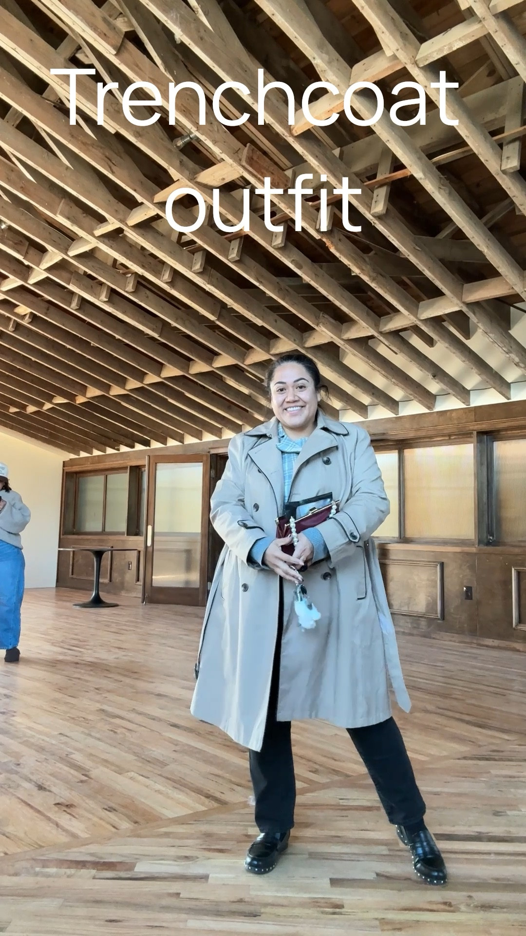 Trench coats are perfect on windy days especially if they day gets warmer.

Pair with grey cardigan over a white tee and black jeans and loafers. Added color with this feminine cute pearl handled clutch in burgundy .

#LTKootd #LTKItBag #LTKCyberWeek
