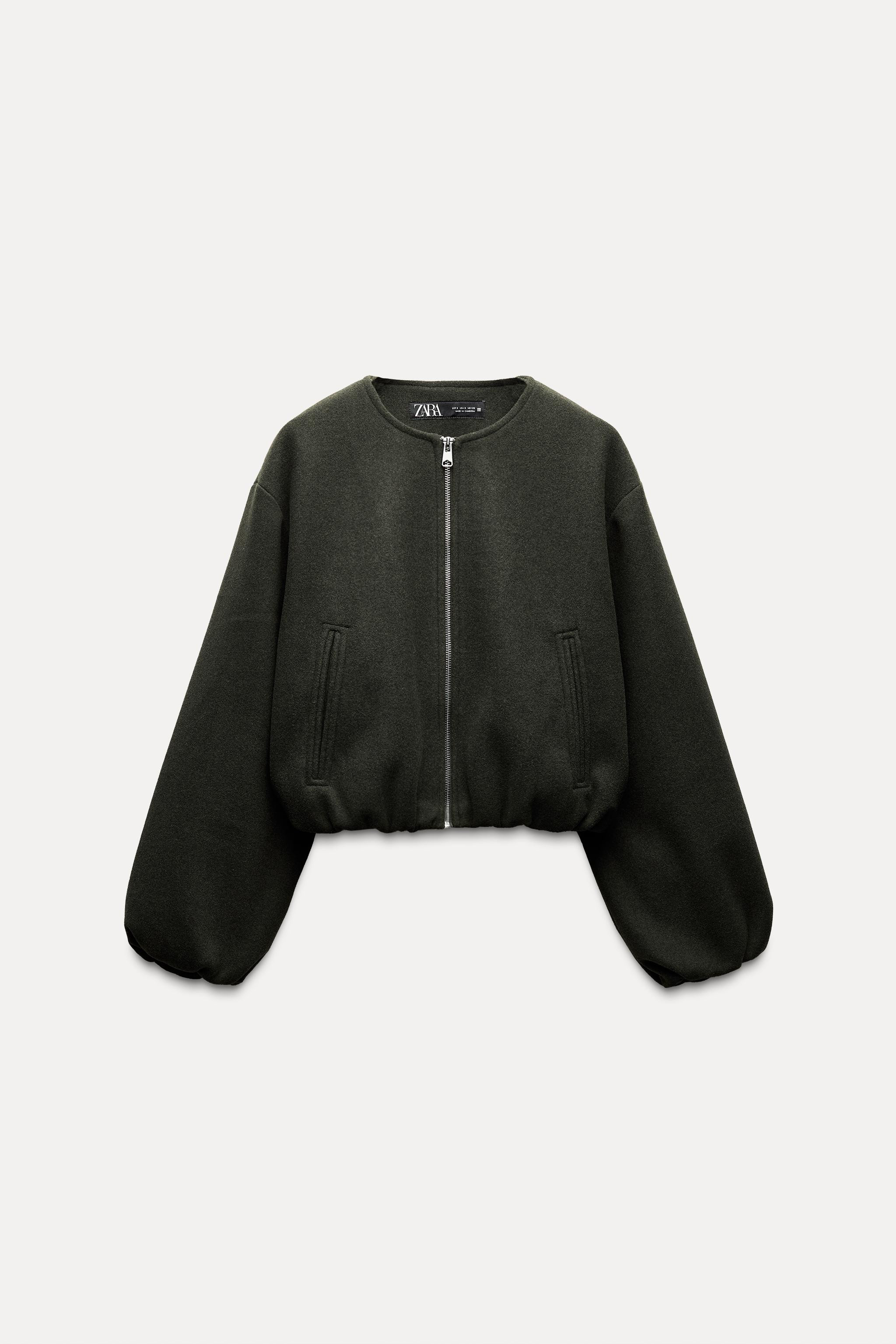 ELASTICATED TRIM SOFT BOMBER JACKET | Zara US