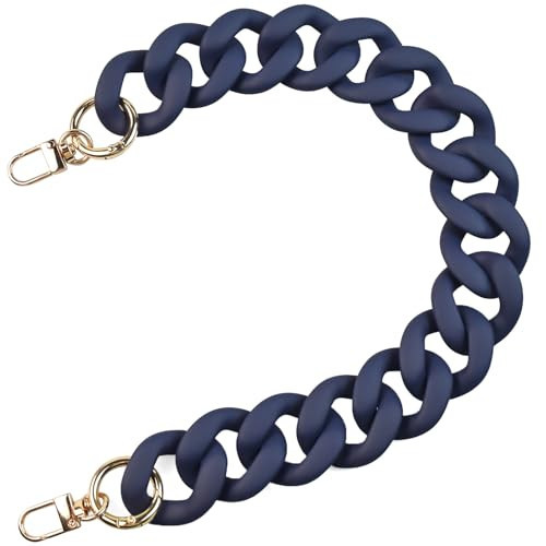Havique Purse Chain Handles Bag Chain Chunky Shoulder Strap Replacement Purse Charms for Handbags Extender Decorative Accessories, Acrylic Matte Blue 18" | Amazon (US)