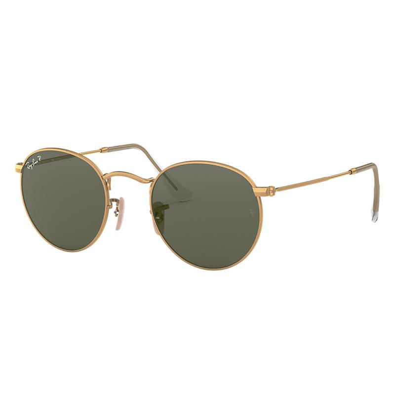 Ray-Ban Round Metal Gold, Polarized Green Lenses - RB3447 | Ray-Ban (US)