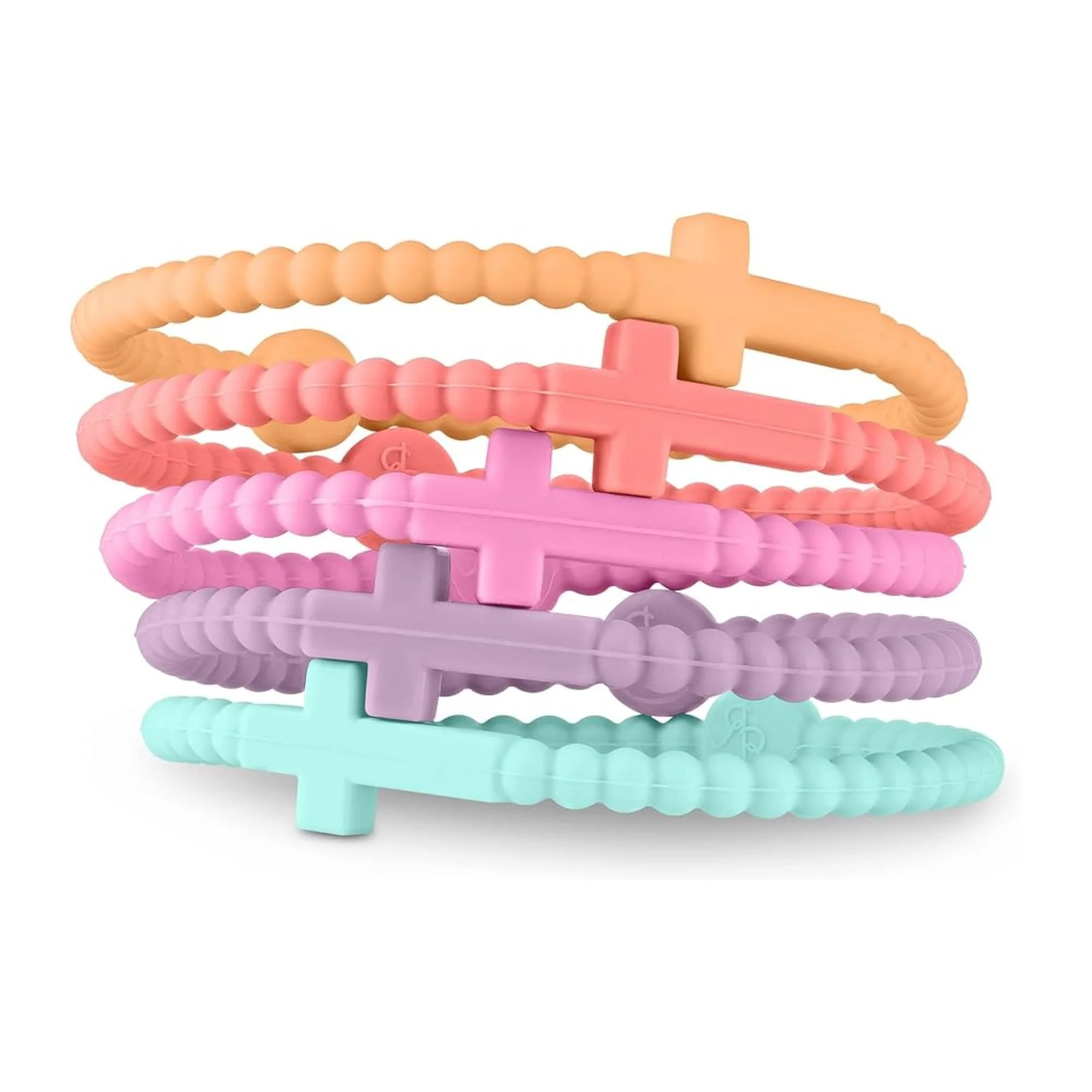 Lashicorn Silicone Cross Bracelets for Girls 5 Pack pcs Big Pack Bulk Bright Colors Jesus Eternal... | Walmart (US)