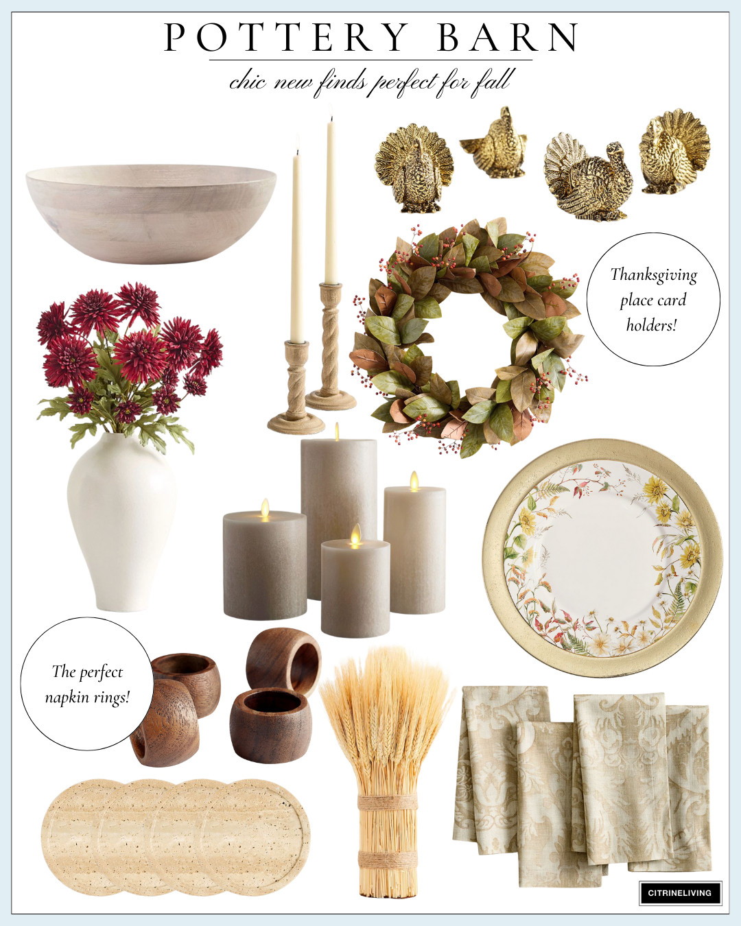 Pottery Barn new arrivals for fall!! 

Fall decor, fall decorations, fall finds, fall home, fall home decor, autumn decor, faux wreath, thanksgiving decor, napkin rings, cloth napkins, coasters, chargers. 

 #LTKSeasonal #LTKHome