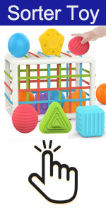 MINGKIDS Montessori Toys for 1 Year Old, Toy 6 Pc Multi Sensory Shape, Toddler Developmental Lear... | Amazon (US)