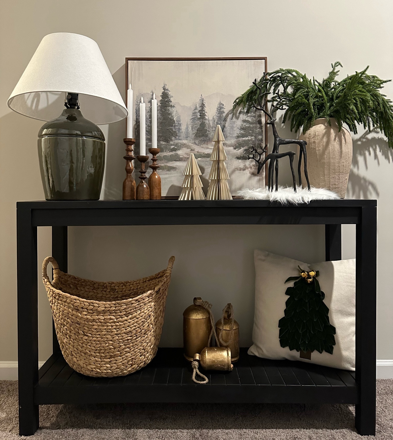 Holiday console table styling🤎

#LTKhome #LTKHoliday #LTKSeasonal