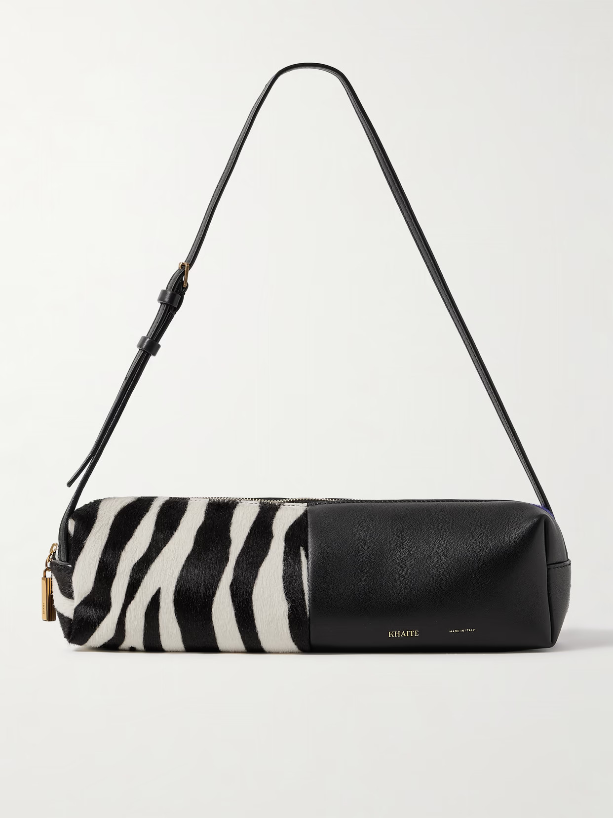 KHAITE - Kye Zebra-print Calf Hair And Leather Shoulder Bag - Zebra print | NET-A-PORTER (UK & EU)