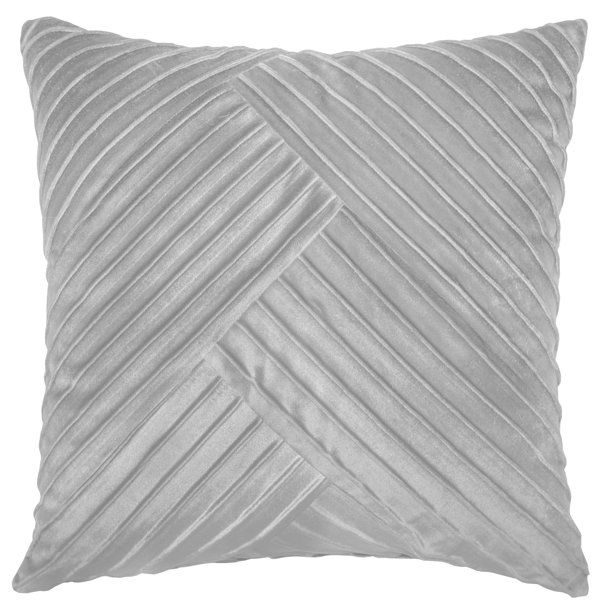 Better Homes & Gardens Textured Velvet Pillow, 20X20, Soft Silver | Walmart (US)