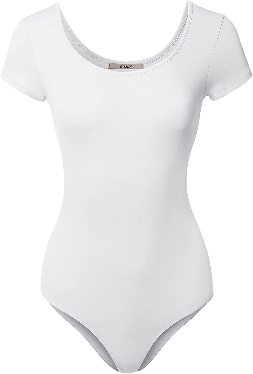 STARJJ Womens Basic Short Sleeve Scoop Neck T Shirts Bodysuit Jumpsuit | Amazon (US)