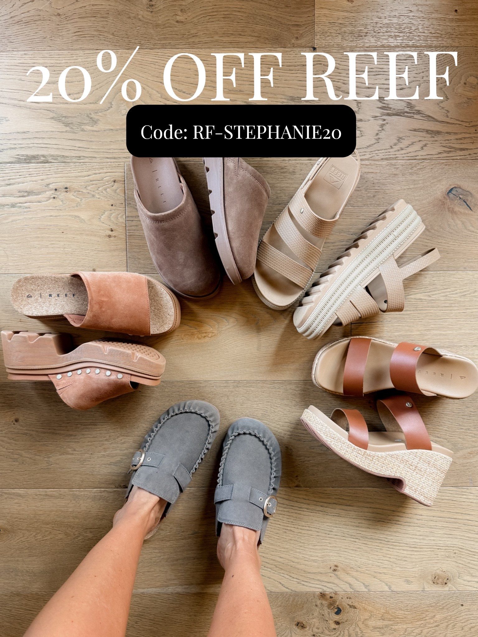 20% off Reef SITEWIDE with code:
RF-STEPHANIE20

I get my true size 

@REEF #REEFPartner

#LTKMidsize #LTKOver40 #LTKSaleAlert