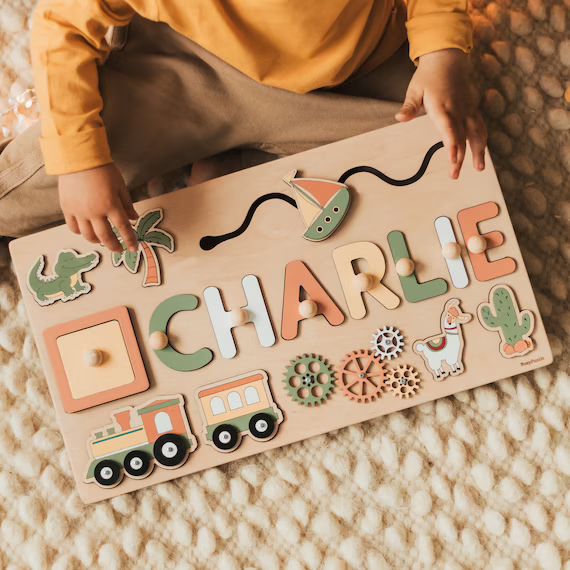 Montessori Busy Board  Personalized Puzzle  Sensory Activity - Etsy | Etsy (US)