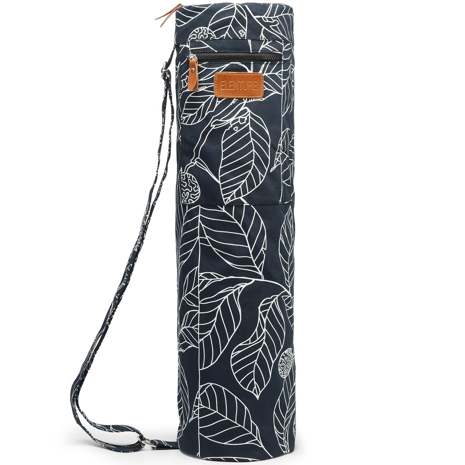 Canvas Yoga Mat Bag with Adjustable Strap & Pockets, Full-Zip Travel Gym Tote for Women & Men, Fi... | Amazon (US)