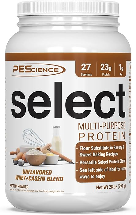 PEScience Select Multi-Purpose Unflavored Protein Powder, Low Carb, Keto Friendly, Gluten Free, W... | Amazon (US)