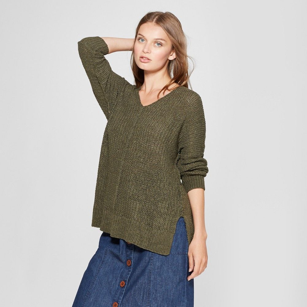 Women's Tunic Pullover - Universal Thread Olive (Green) S | Target