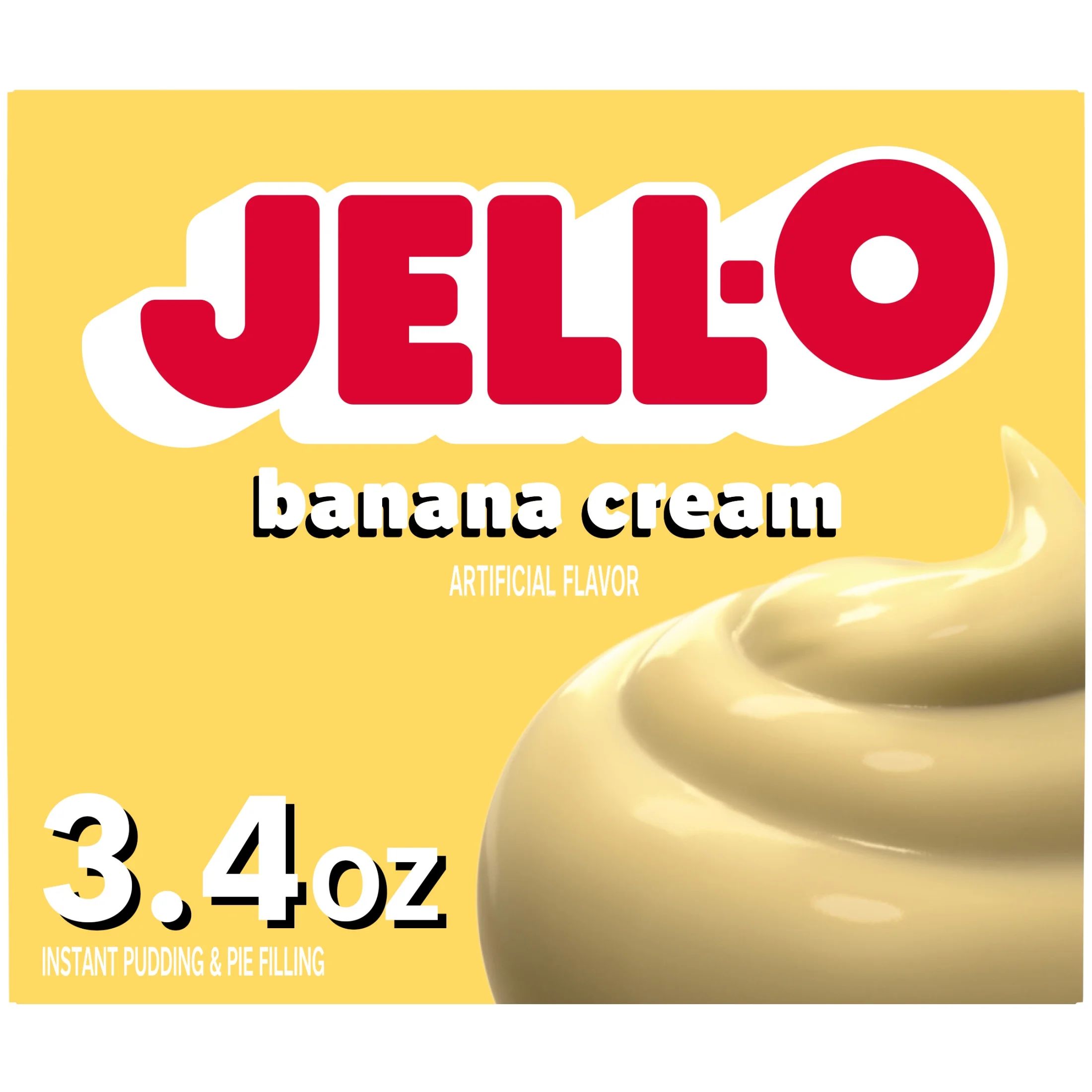 Jell-O Banana Cream Instant Pudding Mix & Pie Filling, 3.4 oz. Box | Walmart (US)