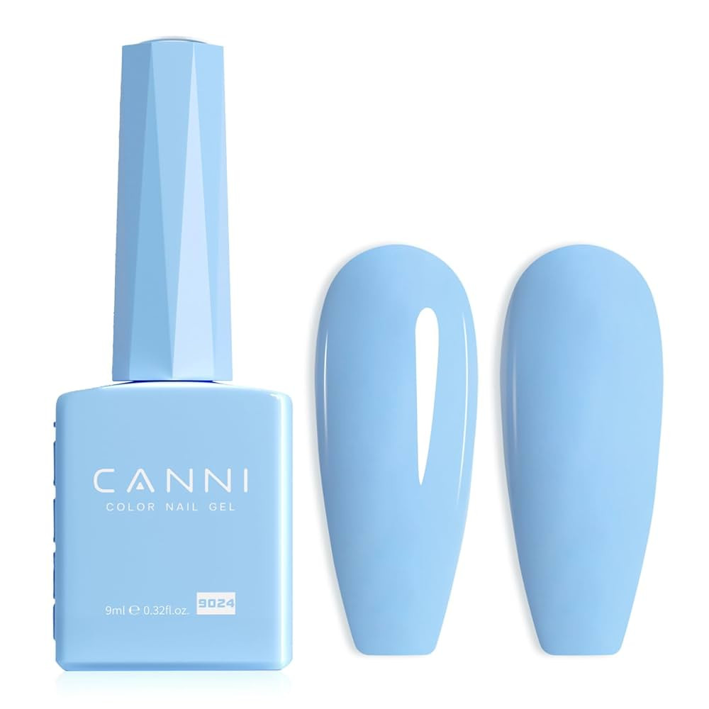 CANNI Baby Blue Gel Nail Polish, 1Pcs Light Blue Gel Polish Pastel Color High Gloss Soak Off U V ... | Amazon (US)