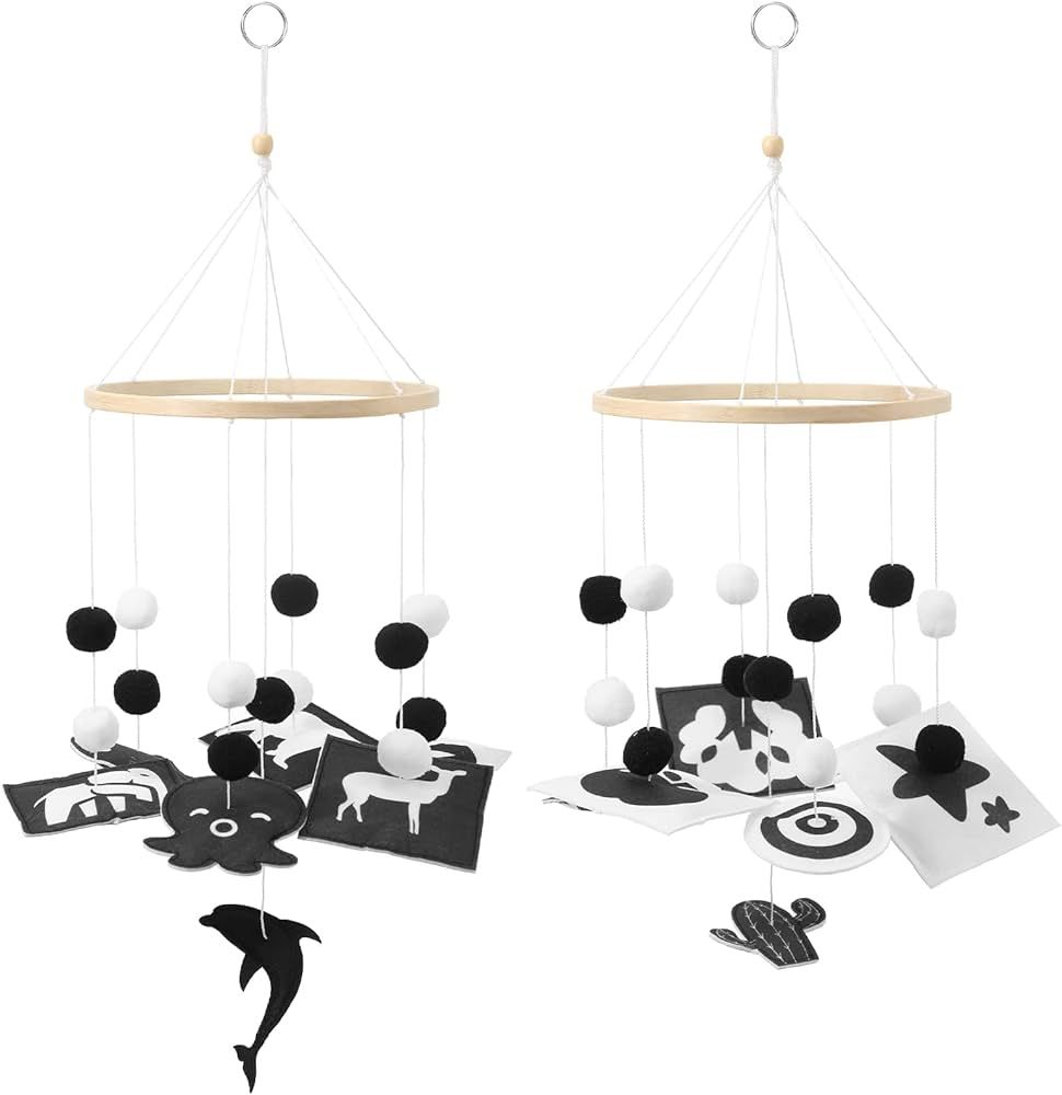 Baby Crib Mobile Black and White Mobile for Baby Baby Nursery Crib Mobile Black Baby Mobile Baby ... | Amazon (US)