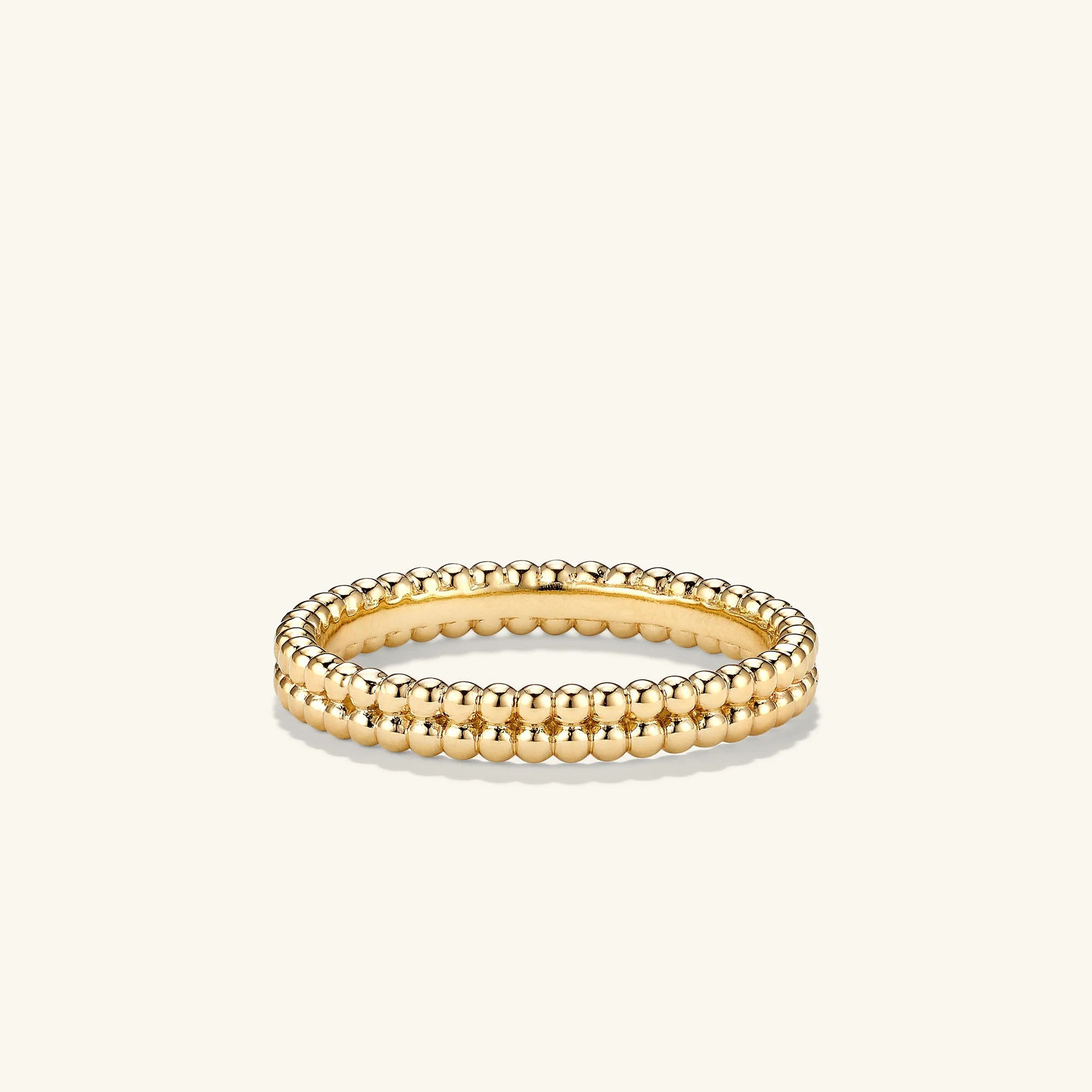 Duo Beaded Stacker Ring | Mejuri Fine Crew