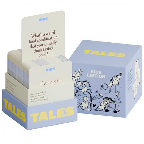 TALES 150 Conversation Cards, Kids Edition, Fun Family Games for Kids, Perfect for Dinners, Road Trips, Classrooms & Game Nights, Gifts & Gatherings, Conversation Starters to Spark Creativity | Amazon (US)